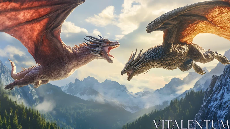 AI ART Epic Dragon Battle in the Sky