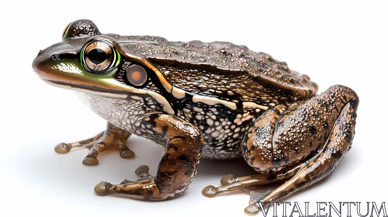 AI ART Frog with Detailed Patterns and Bright Eyes