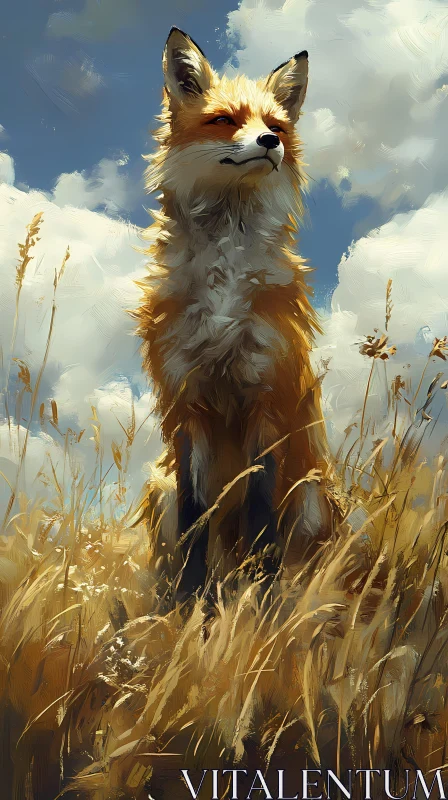 Wild Fox Amidst Nature AI Image