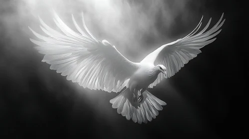 Monochrome Dove: A Symbol of Peace