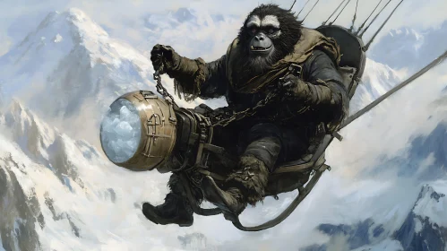 Steampunk Gorilla in the Sky