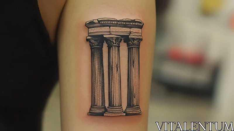 AI ART Timeless Columns Tattoo Art