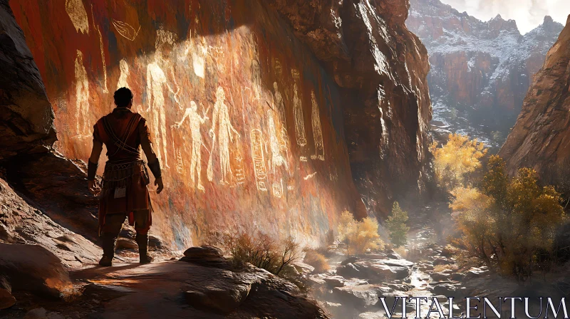 Canyon Rock Art AI Image