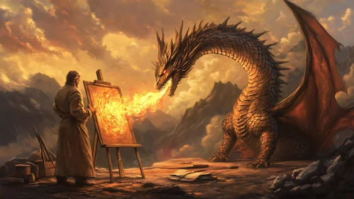 Dragon's fiery breath inspires art