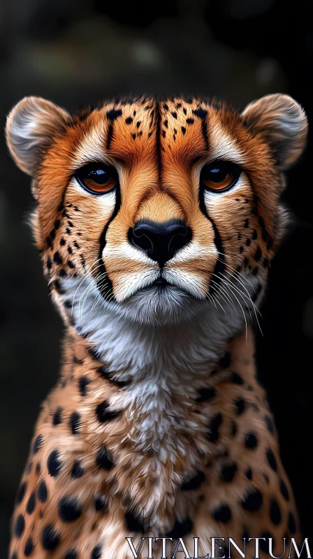 AI ART Majestic Cheetah Close-Up