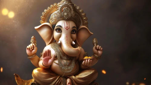 Golden Ganesha: A Divine Representation