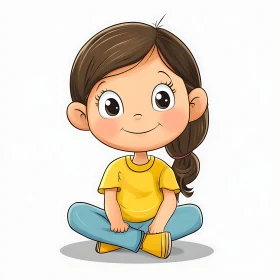 Sweet Cartoon Child Portrait