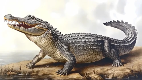 Crocodile Art in Natural Habitat