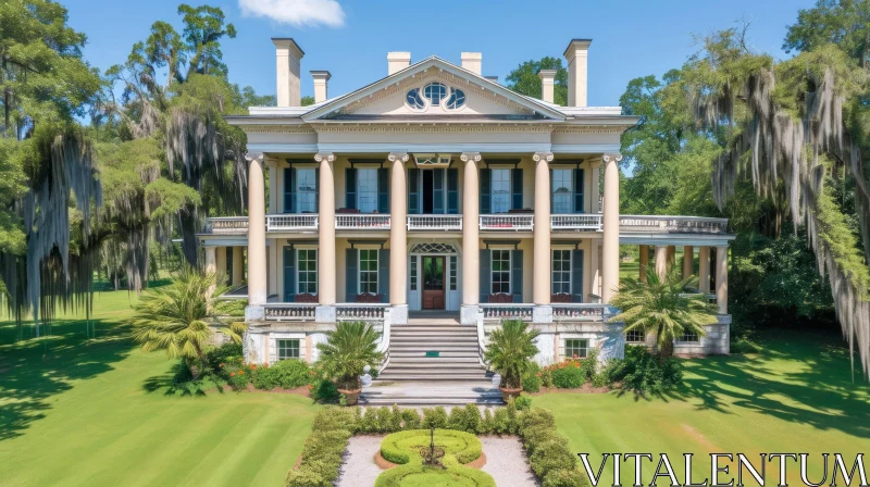 AI ART The Oldest Residence in South Carolina: A Neoclassical Manor Home