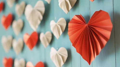 Handmade Paper Heart Decorations