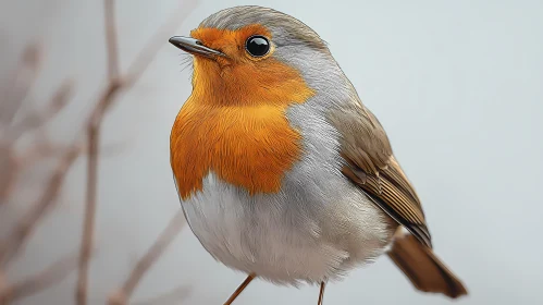 Portrait of a European Robin