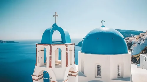 Aegean Dream: Blue Domes of Santorini