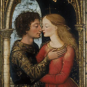 Romantic Medieval Era Kissing