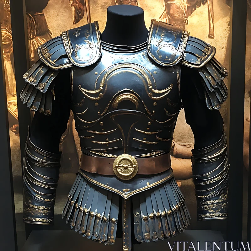 AI ART Antique Armor with Gold Detailing