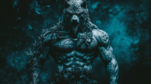 Mystical Werewolf Creature Illustration