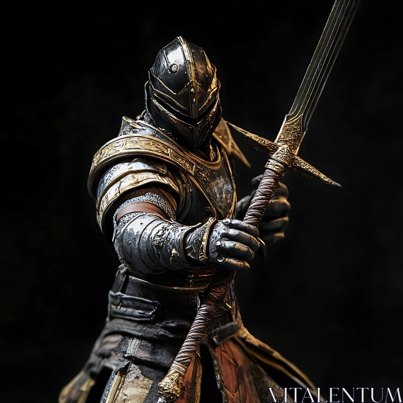 AI ART Armored Warrior with Sword