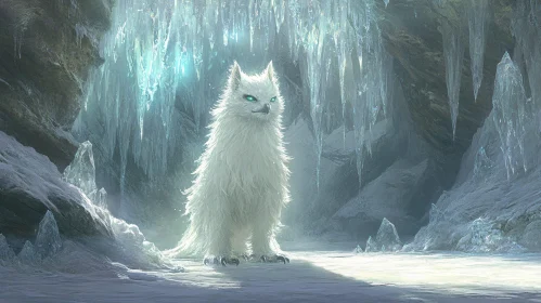 Winter Creature in Snowy Cave