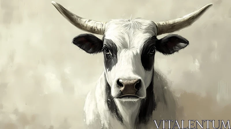 Cow Portrait Artwork AI Image