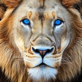 Lion with Blue Eyes