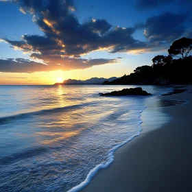 Coastal Sunset Waves