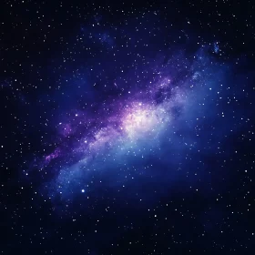 Celestial Canvas: Nebula in Blue and Purple