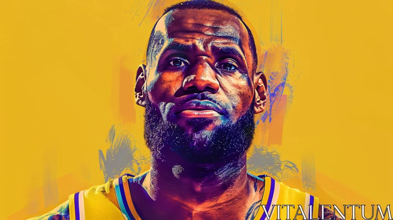 LeBron James Art Portrait AI Image