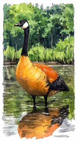 Serene Goose by the Water