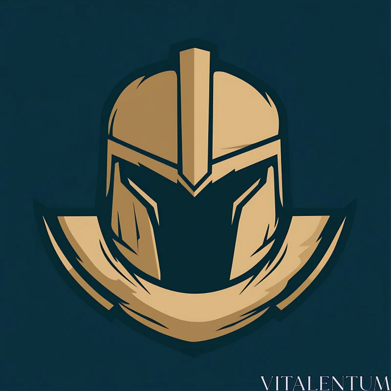 AI ART Stylized Spartan Helmet Art