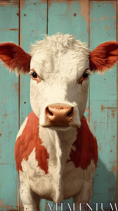 Expressive Cow Artistry AI Image