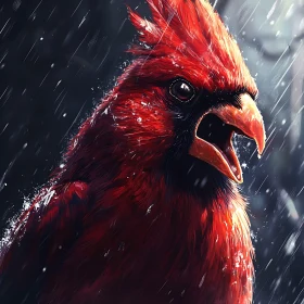 Scarlet Cardinal in Winter's Embrace