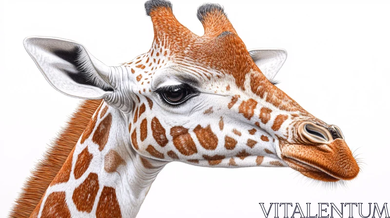 Giraffe Face Portrait AI Image