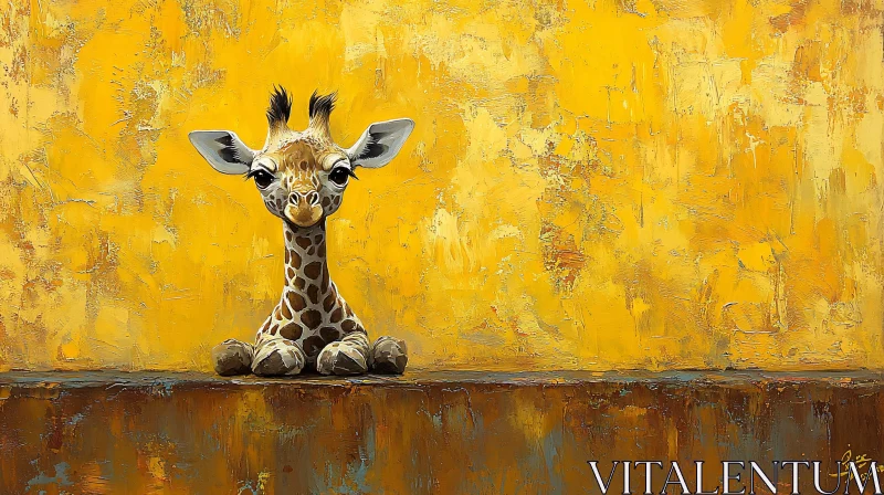 Whimsical Giraffe Art AI Image