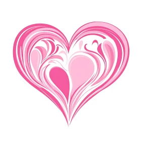 Stylized Pink Heart Graphic