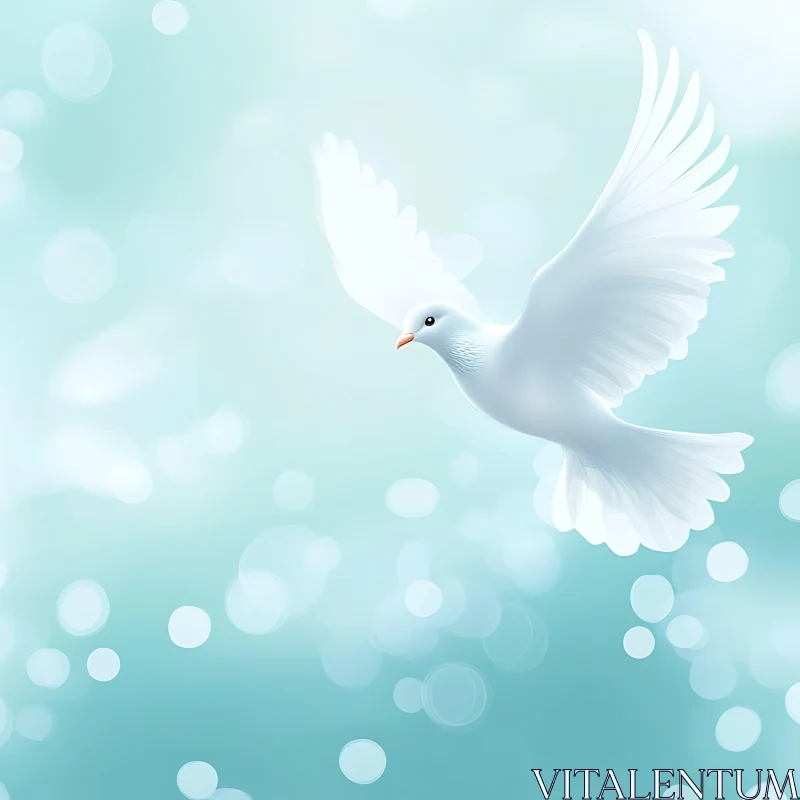 Soaring Dove: An Image of Serenity AI Image