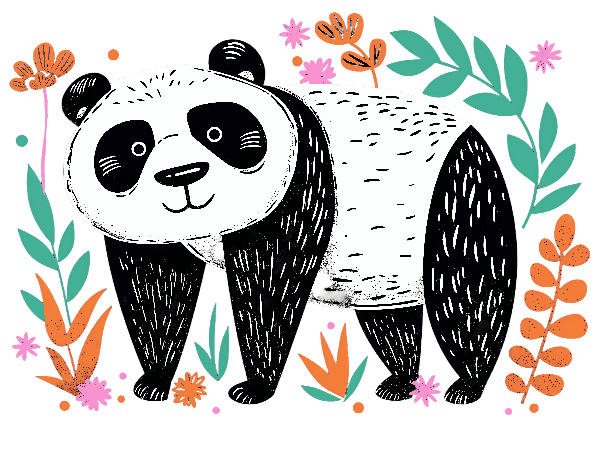 Adorable Panda Tee POD Design