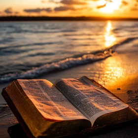 Seaside Book at Dusk