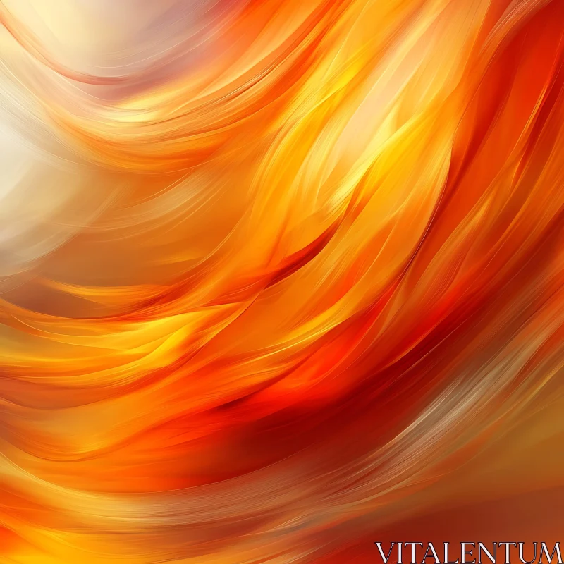 Flame-Like Flowing Art Composition AI Image