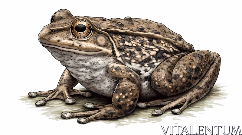 Detailed Frog Illustration AI Image