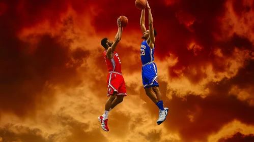 Basketball Showdown in the Sky