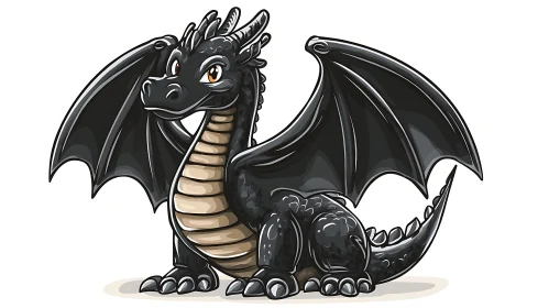 Playful Dragon Cartoon Image