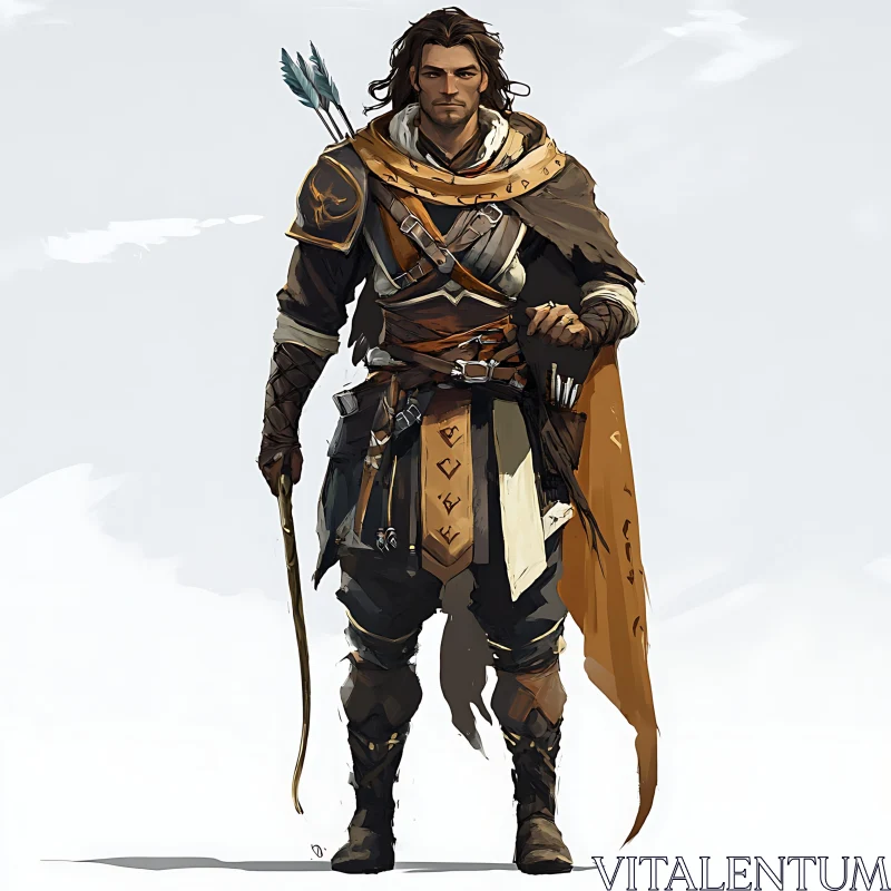 AI ART Fantasy Archer Character Concept Art