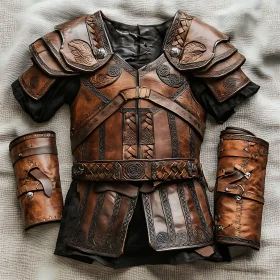 Celtic Knotwork Leather Armor - Vintage Design