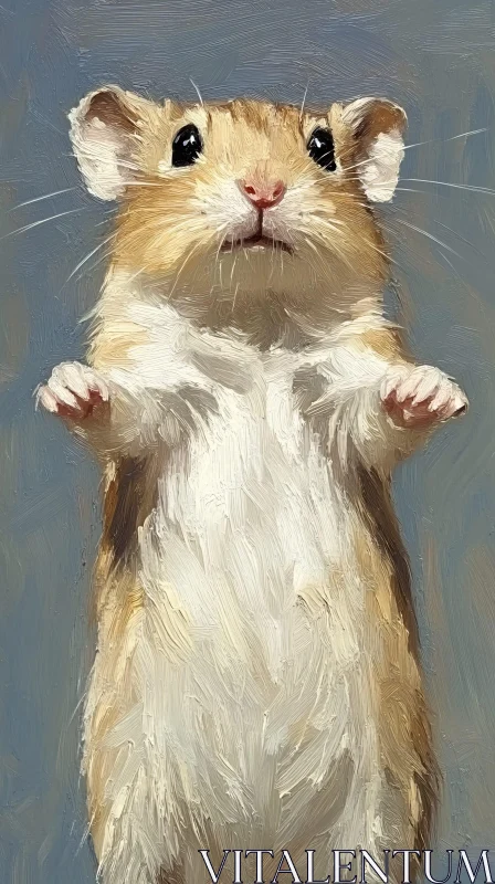 AI ART Charming Hamster Painting