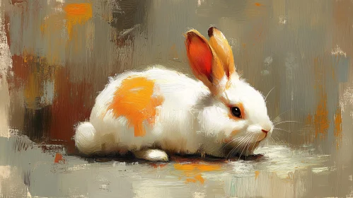 Textured Canvas Bunny Art