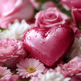 Heart Among Flowers