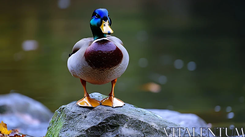 Majestic Mallard Duck in Natural Habitat AI Image