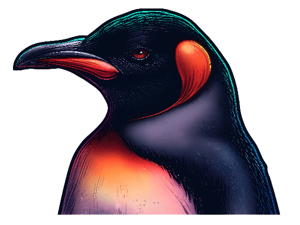 POD Design Penguin Artwork for Apparel