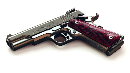 Polished Handgun with Intricate Details