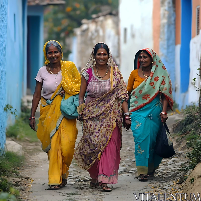 Indian Women in Traditional Dress AI Image