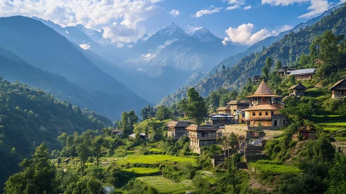 Mountain Village Scenery